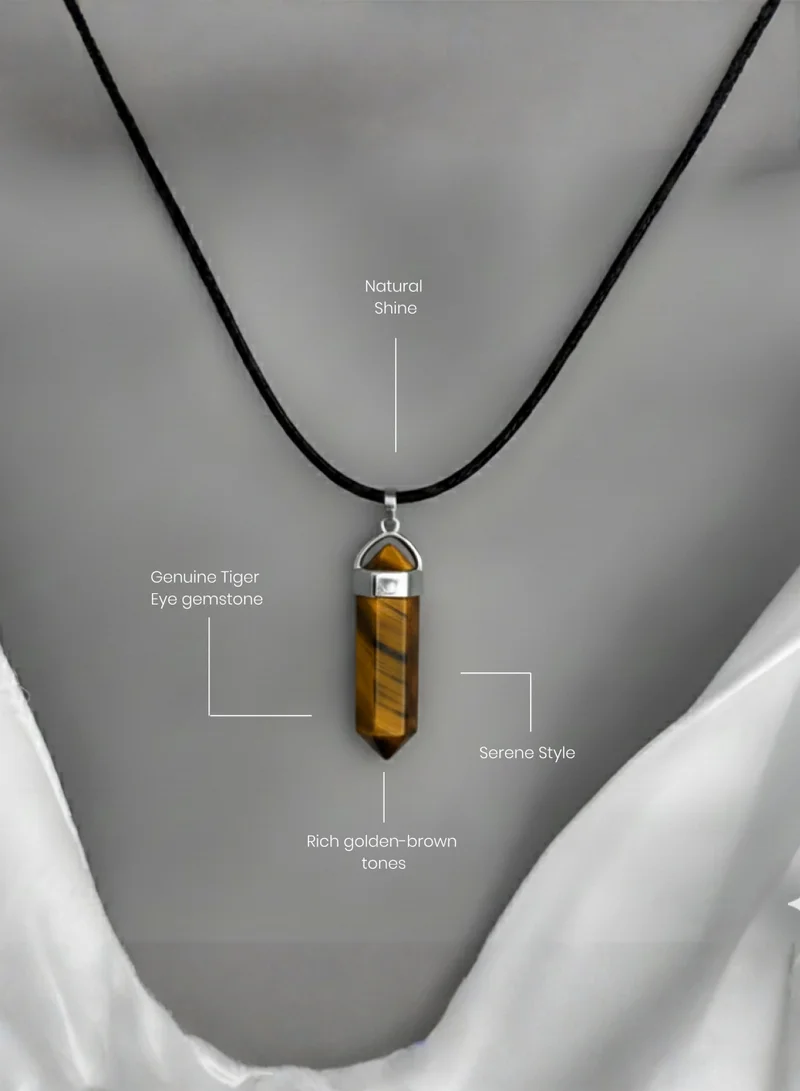 British Fossils Natures Gift Pendant Tiger Eye