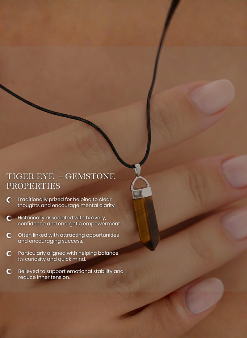 British Fossils Natures Gift Pendant Tiger Eye - Image 4