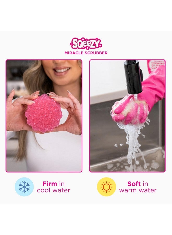 Stardrops - The Pink Stuff Miracle Cleaning Paste & SQeeZY Scrubber Sponge Bundle - All-Purpose, Non-Scratch Cleaner for Kitchens, Bathrooms, Walls, Floors, Pots, Grout, and More - Image 4