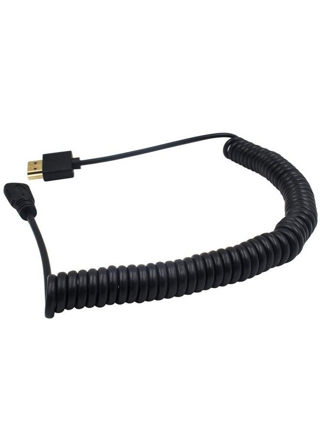 Duttek Mini Hdmi To Hdmi Cable Hdmi To Mini Hdmi Cable Ultrathin Hdmi Male To Mini Hdmi Male Coiled Cable Support 4K Ultra Hd 1080P 3Dfor Projector Monitor Camcorder(Hdmi 2.0) (2.5M 8.2Ft) - Image 4