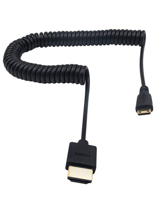 Duttek Mini Hdmi To Hdmi Cable Hdmi To Mini Hdmi Cable Ultrathin Hdmi Male To Mini Hdmi Male Coiled Cable Support 4K Ultra Hd 1080P 3Dfor Projector Monitor Camcorder(Hdmi 2.0) (2.5M 8.2Ft) - Image 3