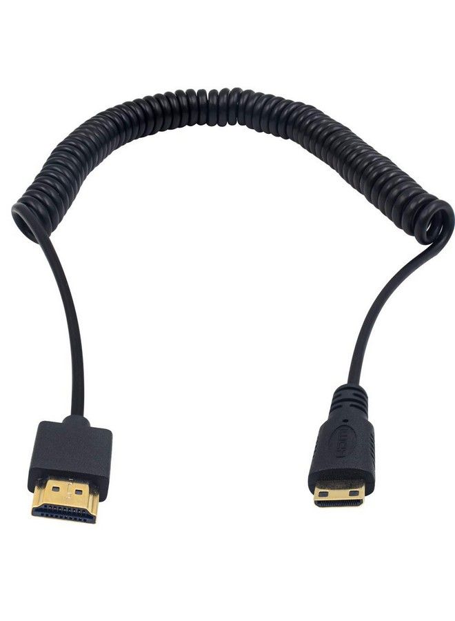 Duttek Mini Hdmi To Hdmi Cable Hdmi To Mini Hdmi Cable Ultrathin Hdmi Male To Mini Hdmi Male Coiled Cable Support 4K Ultra Hd 1080P 3Dfor Projector Monitor Camcorder(Hdmi 2.0) (2.5M 8.2Ft) - Image 2