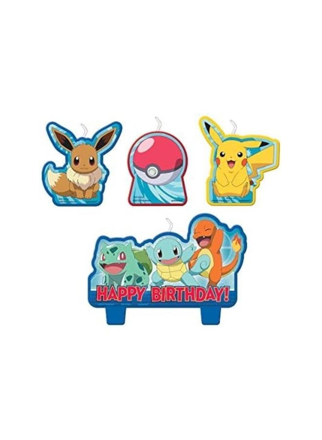 Amscan Pokemon Birthday Character Candle Set - 4 pcs, 172408 - Image 1