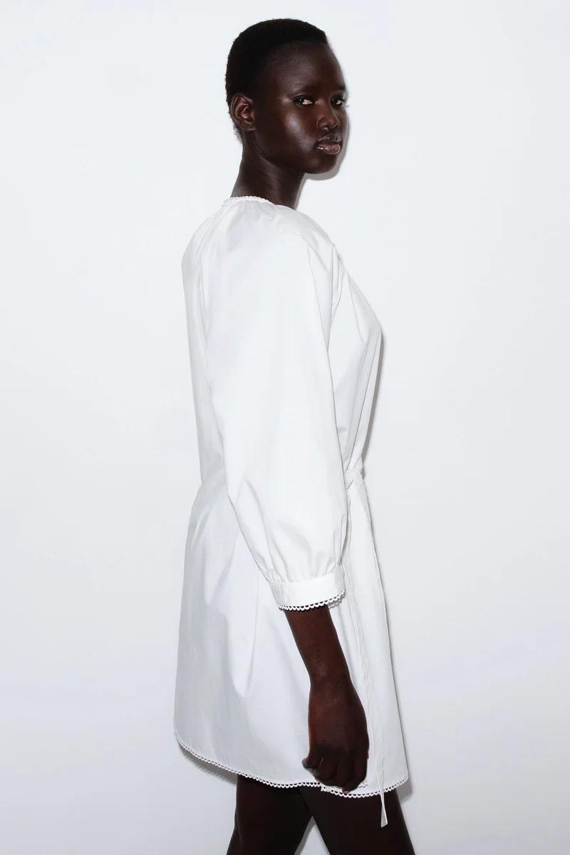 اتش اند ام Picot-trimmed dress