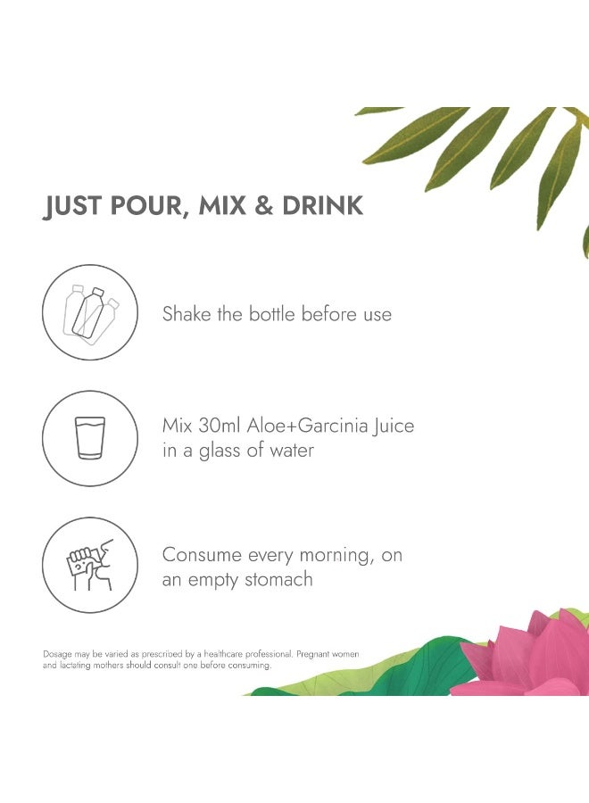 Kapiva Aloe Vera + Garcinia Juice | Garcinia Cambogia for Weight Management and Detox | No Added Sugar (1L) - Image 3