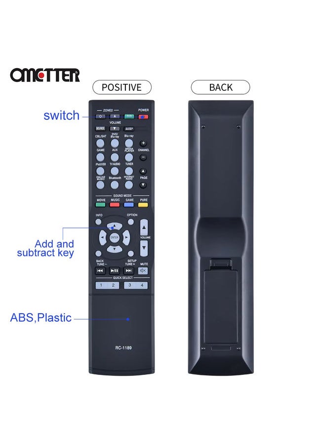 OMETTER - RC-1189 For Denon Remote Control AV Receiver Parts AVR-S700W AVR-S710W AVR-S720W AVR-X1100W AVR-X1200W - Image 1