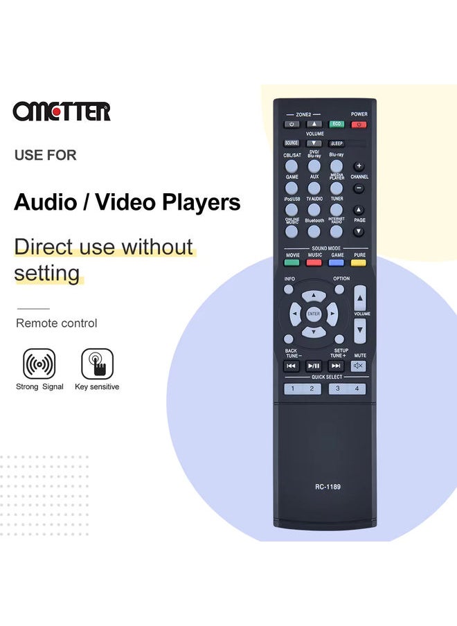 OMETTER - RC-1189 For Denon Remote Control AV Receiver Parts AVR-S700W AVR-S710W AVR-S720W AVR-X1100W AVR-X1200W - Image 1