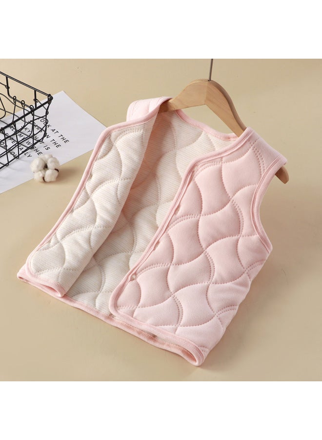 Children's Warm Vest For Autumn And Winter, Fleece-lined For Winter, Suitable For Students To Wear Under School Uniforms, Winter Padded Children's Vest, Thickened For Winter