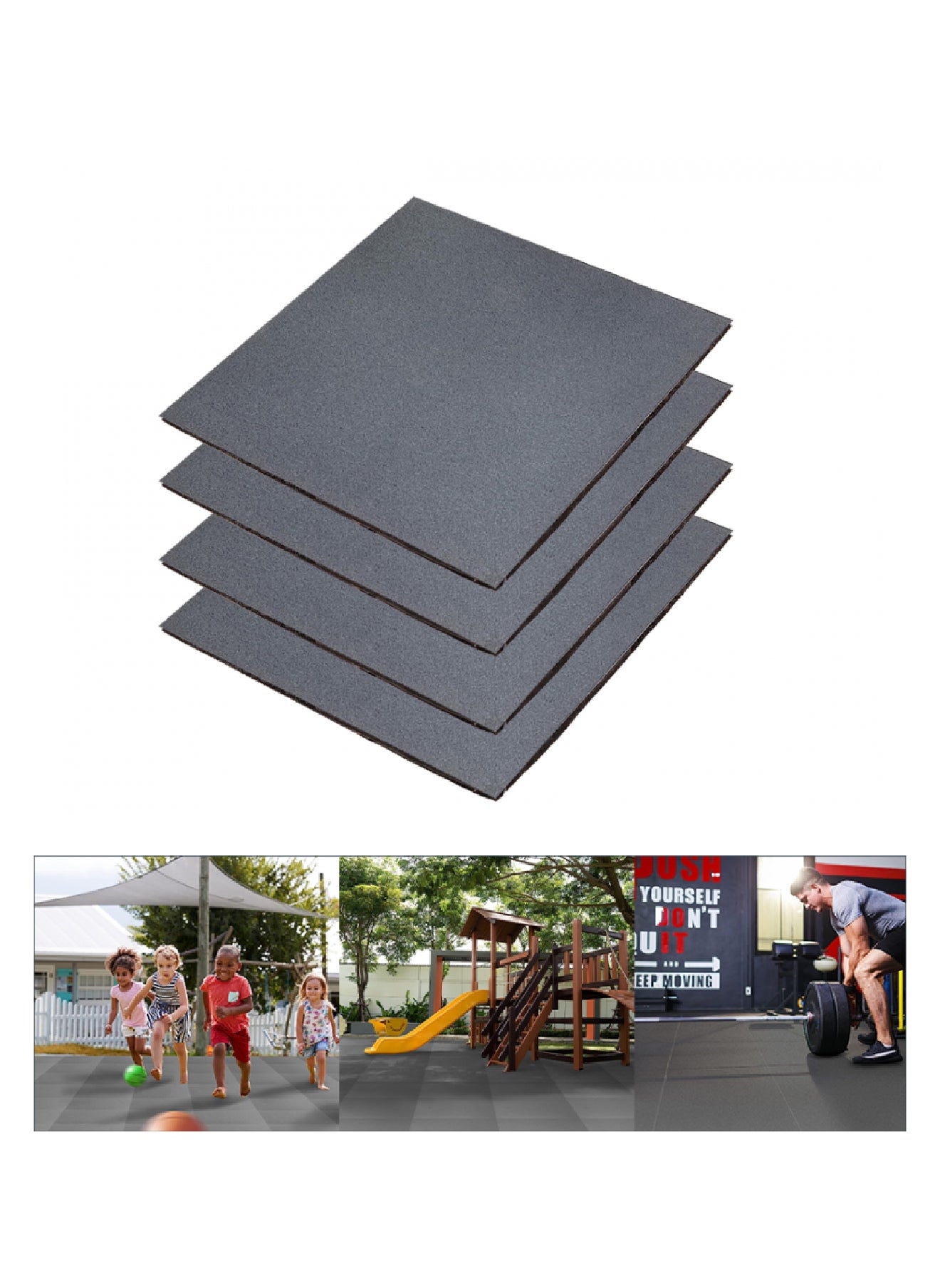 Rubber Tiles - Per Square Meter - Non-Slip and Shock Absorbing 