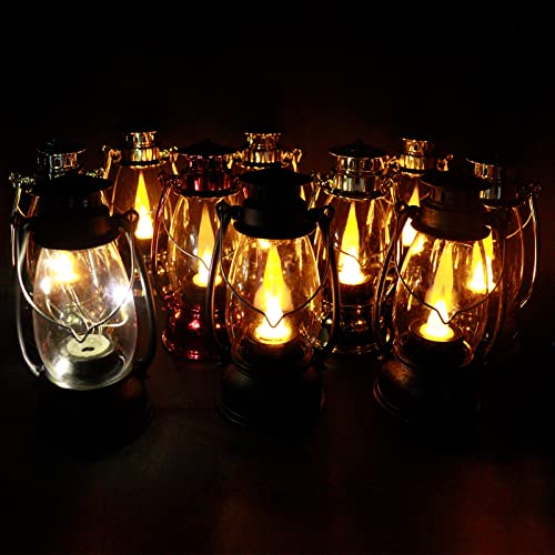 Reperla 5.1 inch Mini Lanterns 6-Pcs LED Candle Small Lanterns Decorative Indoor Outdoor Hanging Light Ornaments Home Decor for Weddings Western Camping Party Halloween Christmas Decorations - Image 4