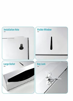Y&D Paper Towel Dispenser Wall Mount, Real 304 Stainless Steel Commercial Hand for Bathroom,Stainless-218  - Image 4