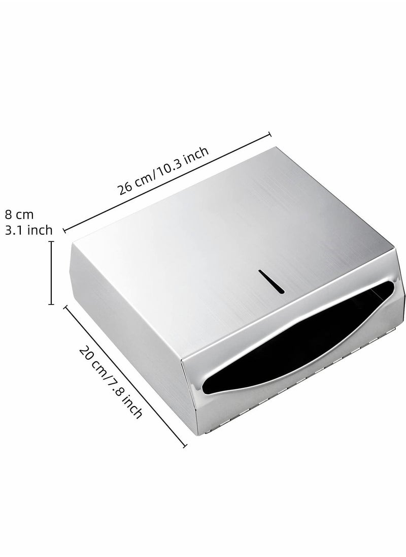 Y&D - Paper Towel Dispenser Wall Mount, Real 304 Stainless Steel Commercial Hand for Bathroom,Stainless-218 - Image 1