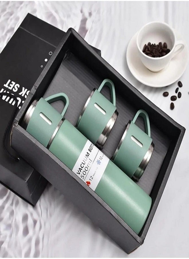 Generic - 304 Stainless Steel 500ml/16.9oz Vacuum Insulated Thermal Bottle with Mug for Coffee, Hot Drinks and Cold Water - Image 1