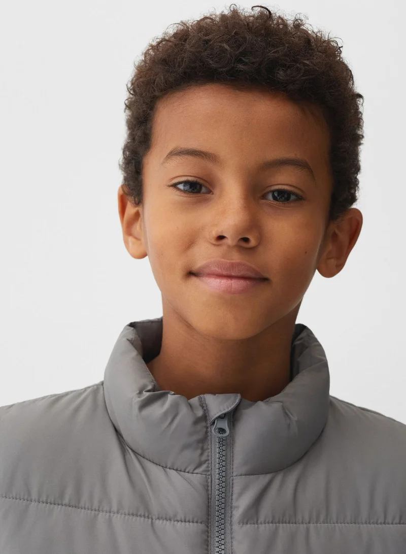 مانجو Kids Zip Through Puffer Gilet