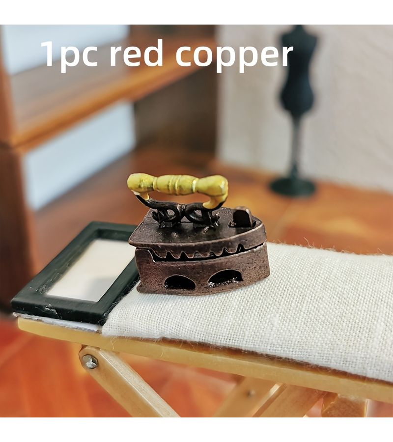 Black Miniature Dollhouse Iron Replica Decoration Tiny Houses Creative Holiday No Electricity Needed - Image 5