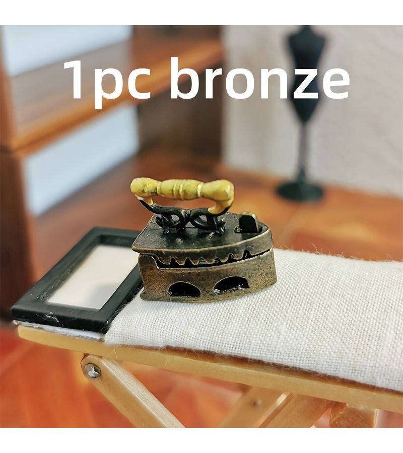 Black Miniature Dollhouse Iron Replica Decoration Tiny Houses Creative Holiday No Electricity Needed - Image 4