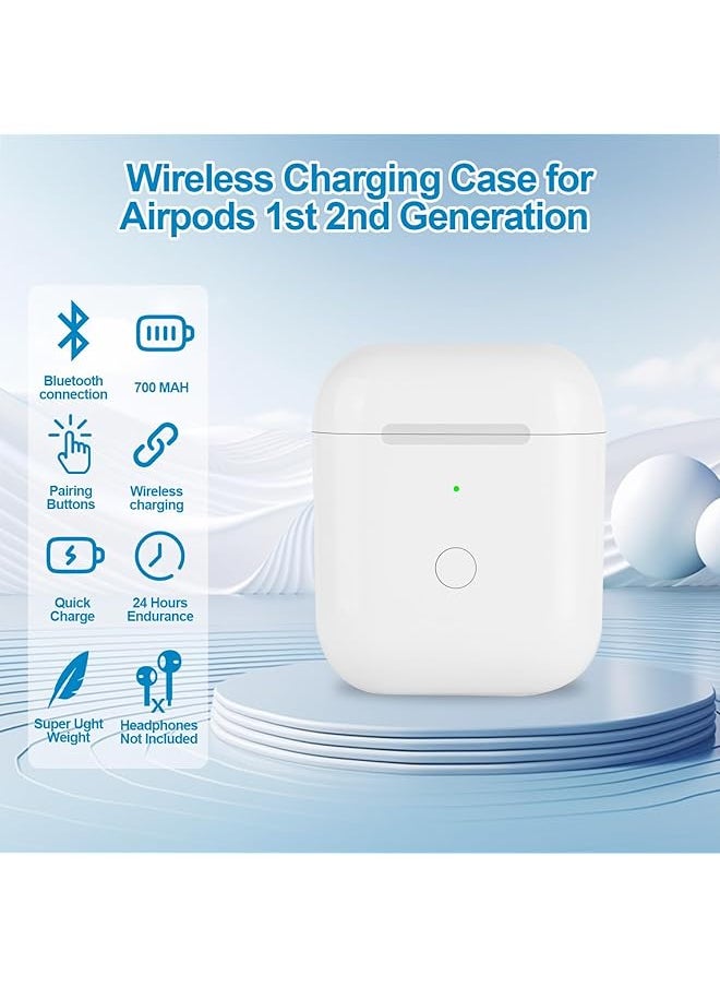 erorex - Wireless Charging Case For Airpods 1St & 2Nd Generation Replacement Charger Case With Bluetooth Pairing Button Compatible With Airpods Charger Case Only No Earbuds Included - Image 1
