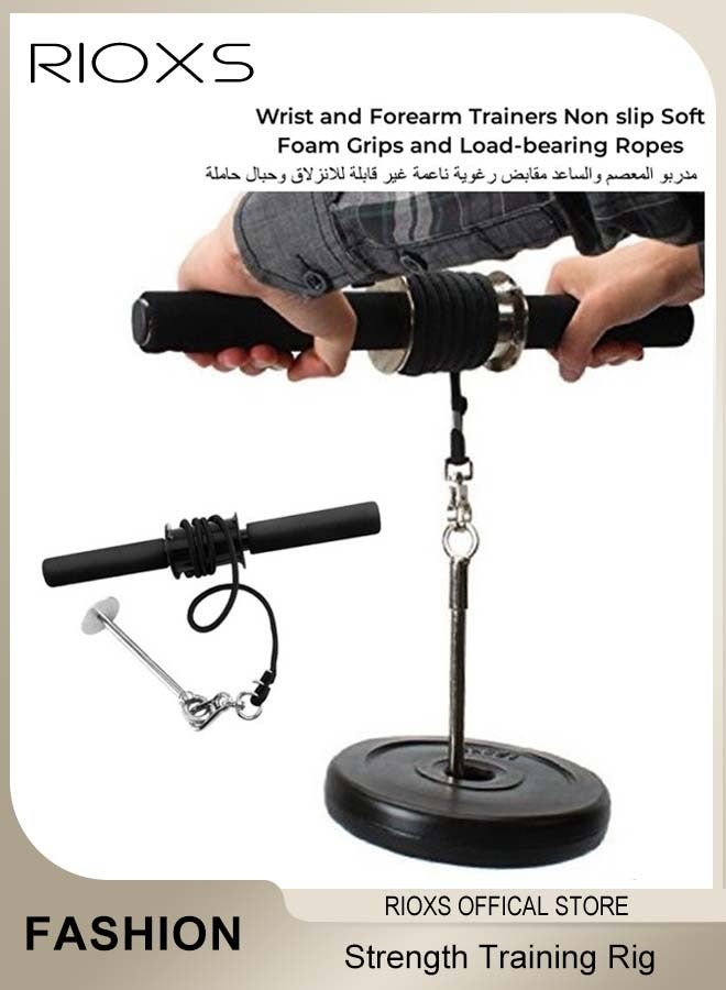RIOXS Wrist and Forearm Trainers Non Slip Soft Foam Grips and Load-bearing Ropes Suitable for Muscle Strength Training Fitness Equipment for Gym Home - Image 5