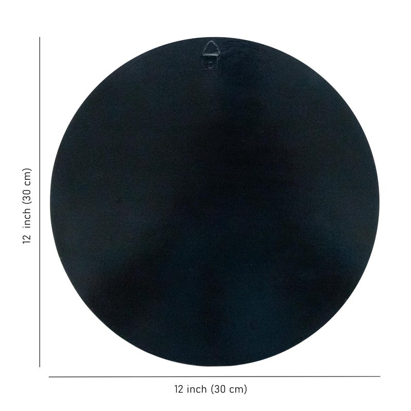 Talking Walls Talking Walls Pichwai Traditional Original Hand Painting Cow by Rajsthani Traditional Artist Wall Hanging Round Shape MDF Plate 12 Inch Black Ideal for Home Decor Gifting  - Image 4