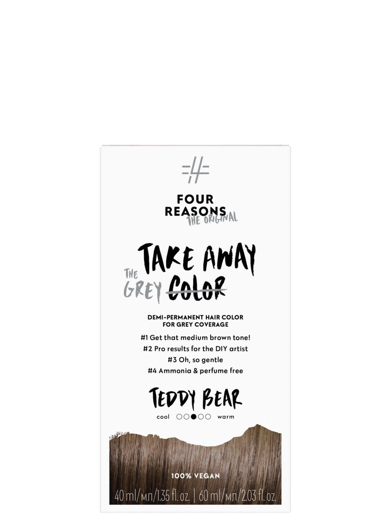 Four Reasons Takeaway Root Touch Up Hair Dye â€“ Teddy Bear 6.0 â€“ Demi-Permanent Color - Gray Coverage Root Hair Dye for Women â€“Vegan & Fragrance Free - Image 1