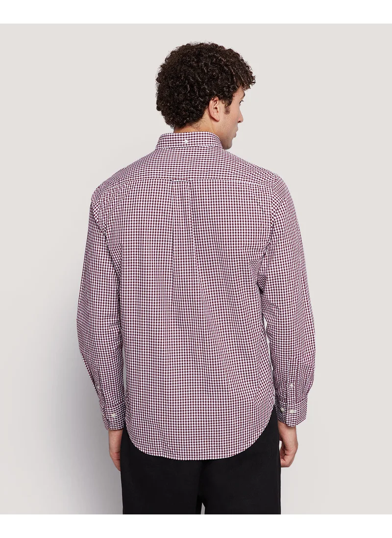 GANT Gant Men’S Regular Fit Gingham Check Poplin Cotton Shirt