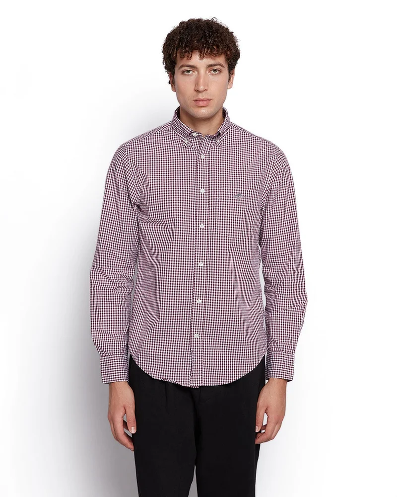 غانت قميص قطني كاروهات رجالي من جانت