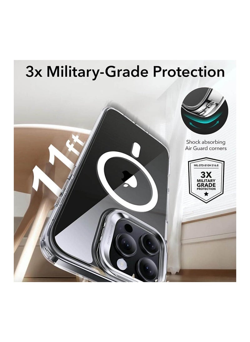 ESR - ESR Classic Hybrid HaloLock Case + Stash Stand Backcover Apple iPhone 16 Pro Max Transparent-ESR-CASE-MSAFE-IP16M-1A750-1A7500102 - Image 1