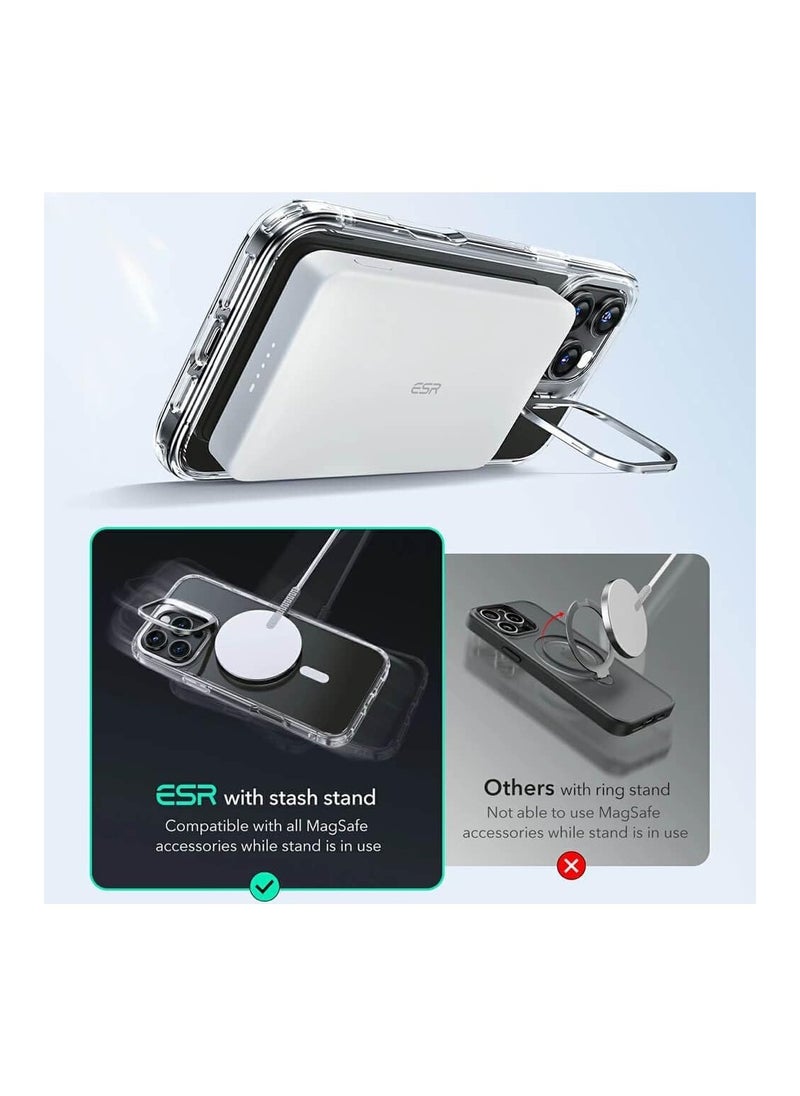 ESR - ESR Classic Hybrid HaloLock Case + Stash Stand Backcover Apple iPhone 16 Pro Max Transparent-ESR-CASE-MSAFE-IP16M-1A750-1A7500102 - Image 1