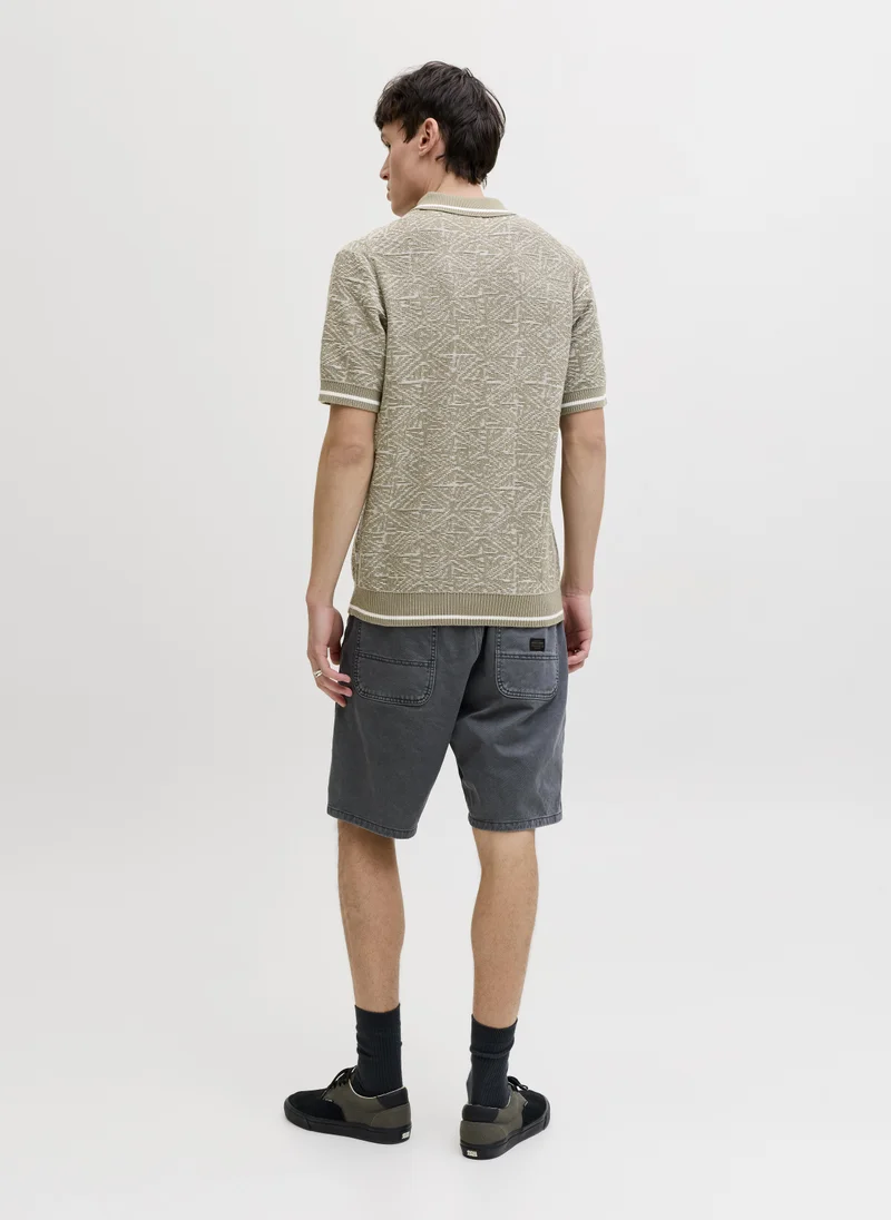 جاك اند جونز Knitted Short Sleeve Polo