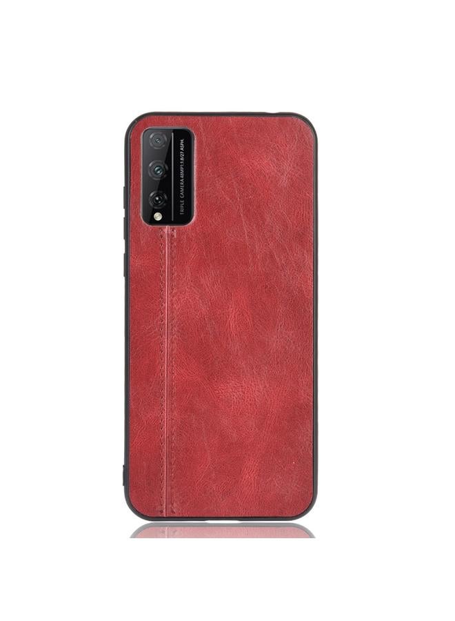 زبون جراب لهاتف Huawei Honor Play 4T Pro مقاوم للصدمات بنمط جلد البقر المخيط من مادة PC + PU + TPU - Image 2