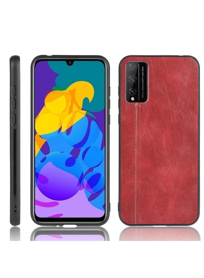 زبون جراب لهاتف Huawei Honor Play 4T Pro مقاوم للصدمات بنمط جلد البقر المخيط من مادة PC + PU + TPU - Image 1