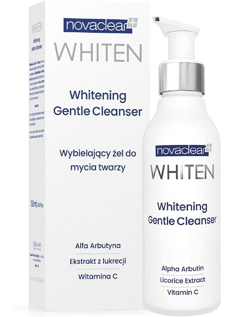 Novaclear Whitening Gentle Cleanser 150ml – Brightening Face Wash with Alpha Arbutin, Vitamin C & Licorice