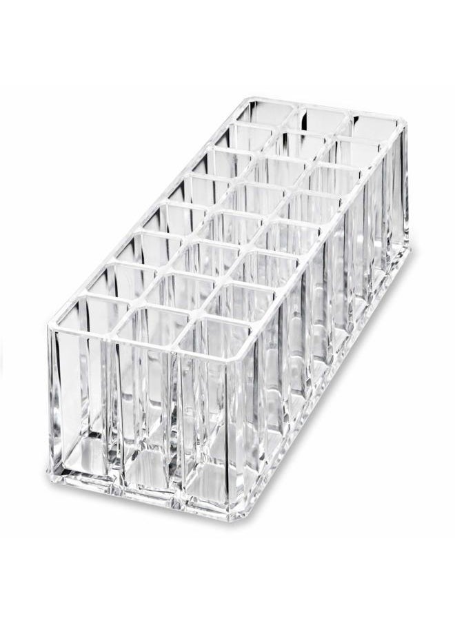 BY ALEGORY - Acrylic Nail Art Tool Organizer 24 Space Deep Slot Wall Storage Vanity Cosmetic Container For All Salon Pro Nailcare Tool Kit Set - Image 1