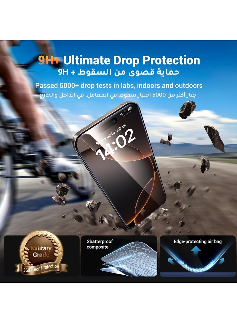 Techie حماية شاشة آيفون 16 - عبوة 2، زجاج غوريلا مقسى 9H، إطار محاذاة سهل التركيب، شفاف للغاية، خالي من الفقاعات، متوافق مع الجرابات - Image 3