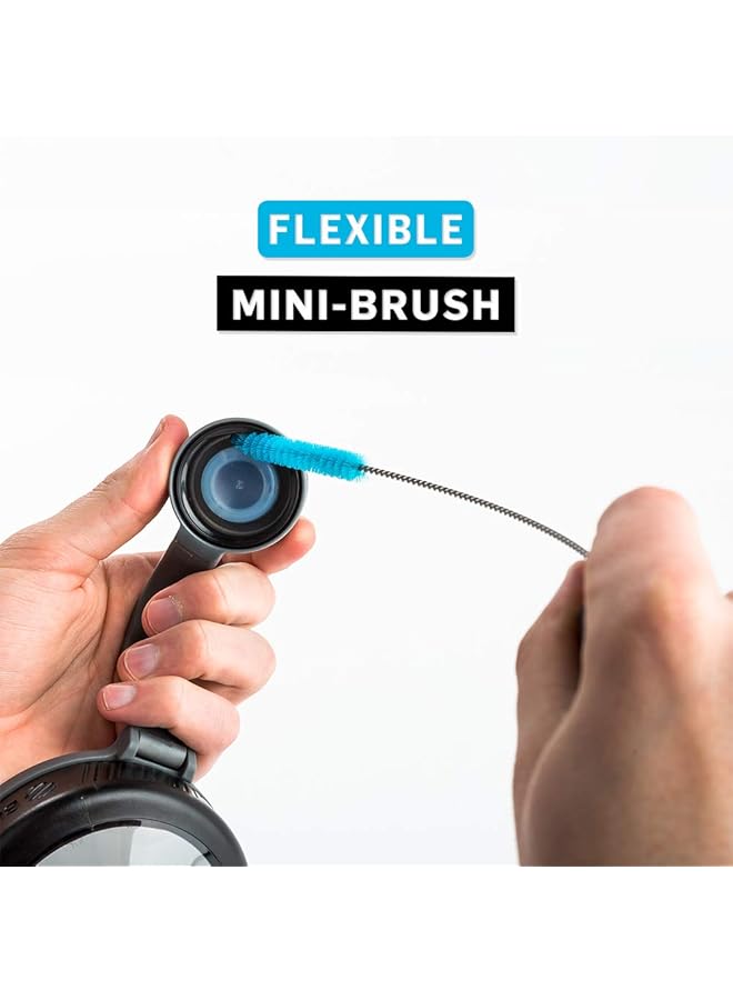 إيروريكس فرشاة تنظيف زجاجة الخلاط 2 في 1 مع شاكر وقشة، عبوة واحدة، رمادي - Image 5