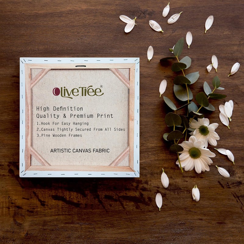 Olive Tree Wooden Wall Art Canvas Painting for Home Bedroom Living RoomEngineered Wood FrameModern Stylish Hanging Wall Art Painting for Wall Decoration24 x 24 inch Multicolour1393 - Image 5