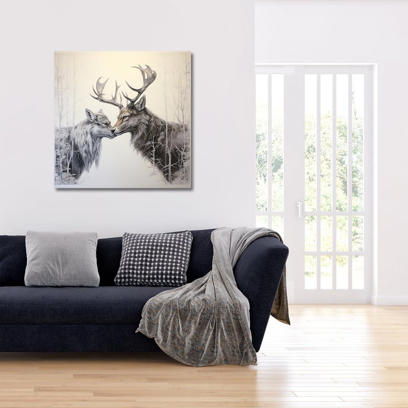 Olive Tree Wooden Wall Art Canvas Painting for Home Bedroom Living RoomEngineered Wood FrameModern Stylish Hanging Wall Art Painting for Wall Decoration24 x 24 inch Multicolour1393 - Image 1