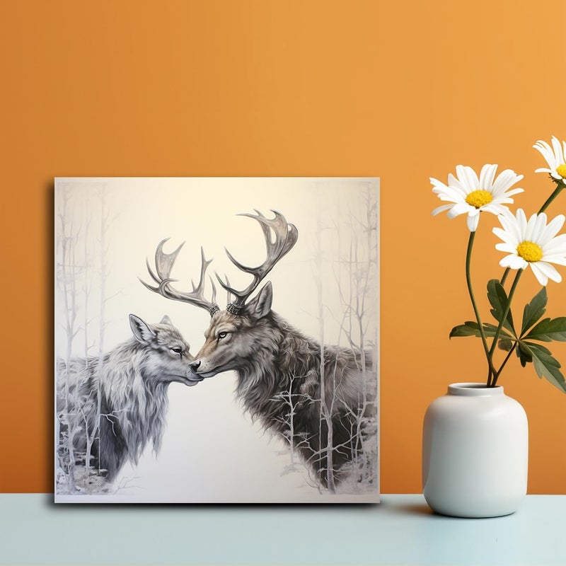 Olive Tree Wooden Wall Art Canvas Painting for Home Bedroom Living RoomEngineered Wood FrameModern Stylish Hanging Wall Art Painting for Wall Decoration24 x 24 inch Multicolour1393 - Image 2