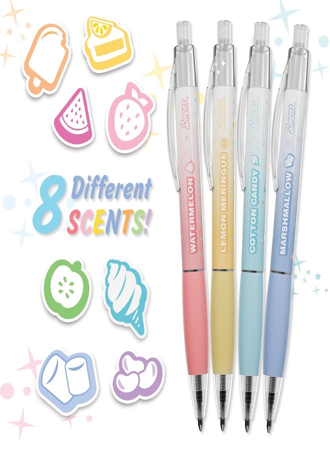 Scentco Simply Delightful Smens - Patented Gourmet Scented Black Gel Ink Pens, Medium Point, 8 Count - Fun, Cute, Cool, Smelly Pens for Kids - Image 2