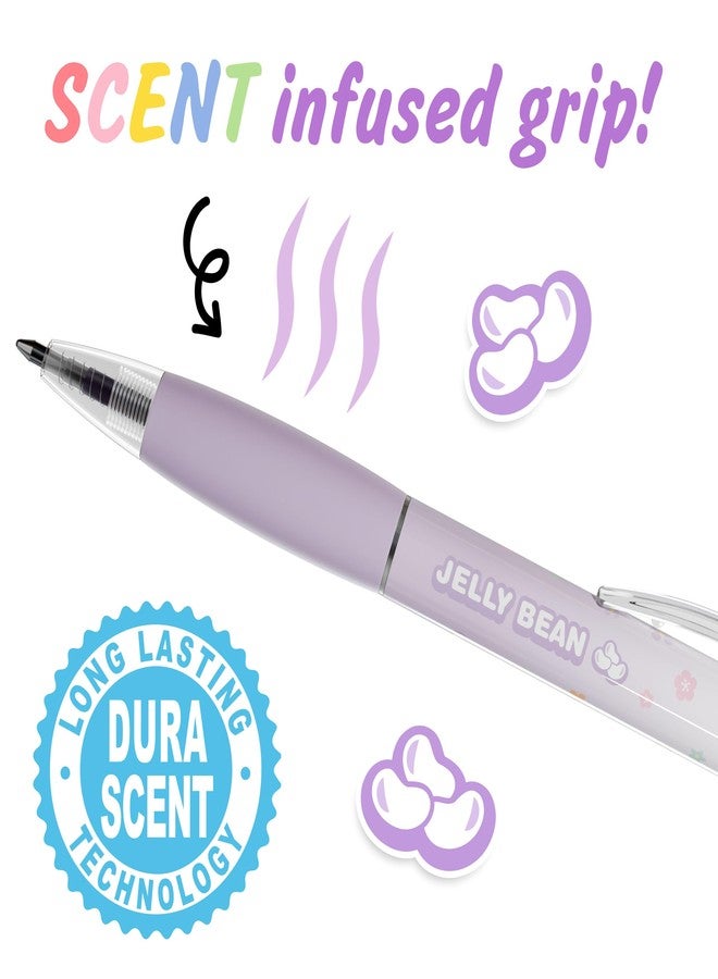 Scentco Simply Delightful Smens - Patented Gourmet Scented Black Gel Ink Pens, Medium Point, 8 Count - Fun, Cute, Cool, Smelly Pens for Kids - Image 3