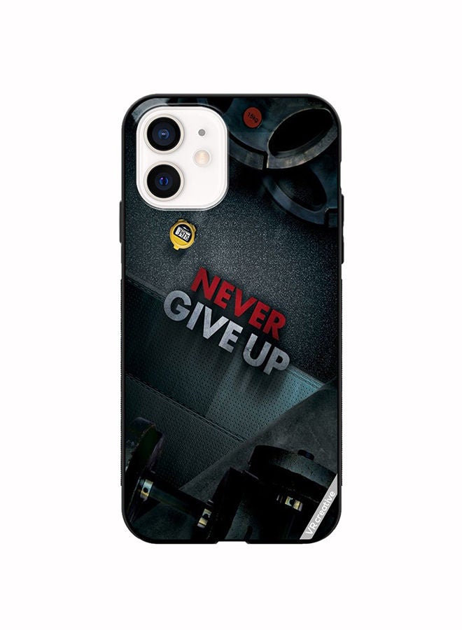VR CREATIVE Protective Case Cover For Apple iPhone 12 mini Never Give Up Design Multicolour - Image 1