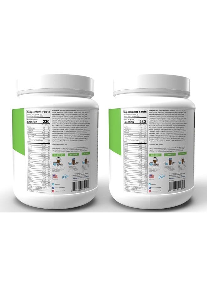 Lean1 Meal Replacement Protein Shake, Chocolate Flavor, 2-PACK of 15 Serving Tubs - Image 2
