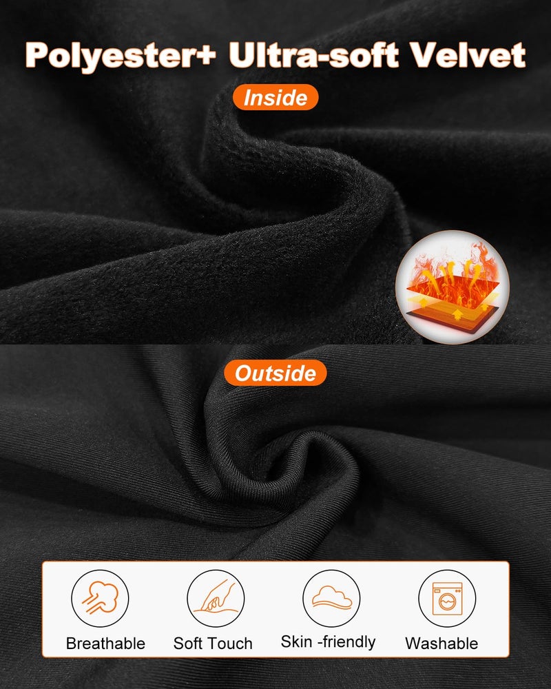 FERNIDA Heated Pants for Men Women, 8 Heated Zones, Winter Warm Heating Sweatpants Skiing Hiking Fishing Walking Trouser, No Battery, S Black - Image 5