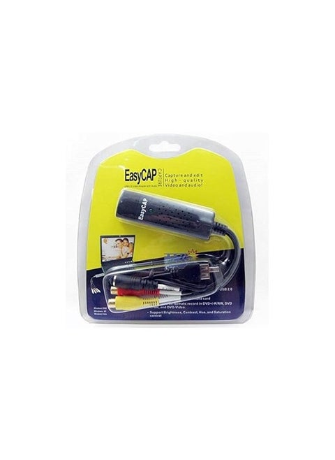 وصلة إيزي كاب EasyCap الشهيرة للعرض والتسجيل من الرسيفر والفيديو والبلاي ستيشن USB 2.0