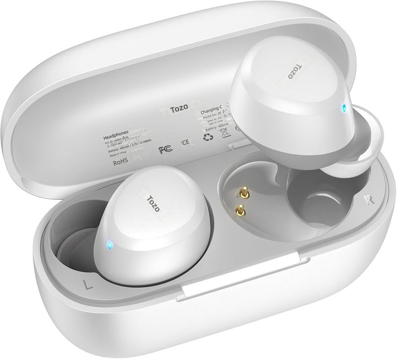TOZO A1 Wireless Earbuds Bluetooth 5.3 Lightweight In-Ear Headphones with IPX5 Waterproof, Dual Mics for AI Calls, Premium Sound, Charging Case, 32 EQ Presets via App - Image 1