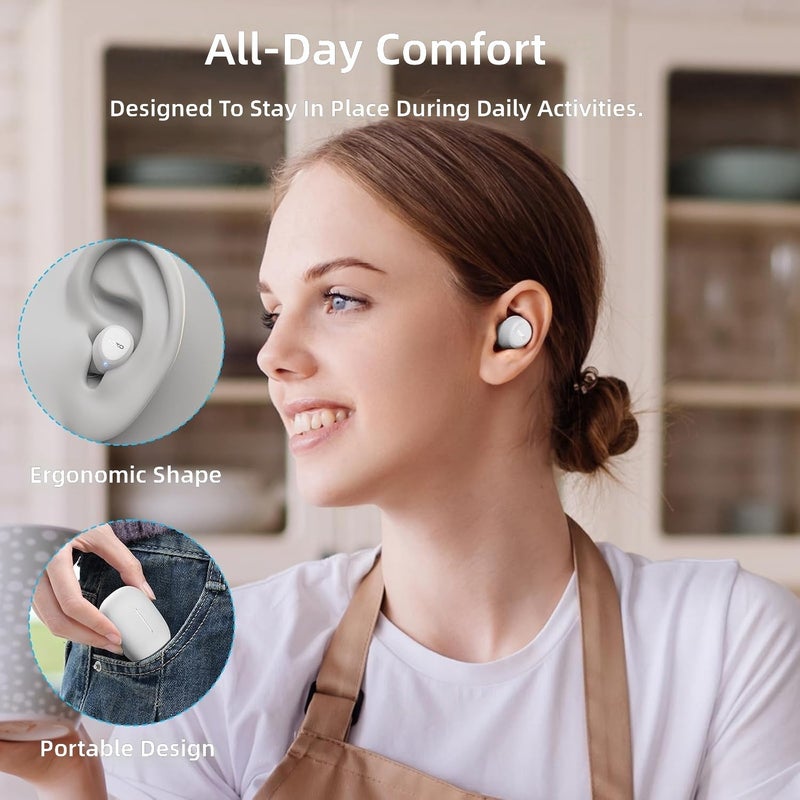 TOZO A1 Wireless Earbuds Bluetooth 5.3 Lightweight In-Ear Headphones with IPX5 Waterproof, Dual Mics for AI Calls, Premium Sound, Charging Case, 32 EQ Presets via App - Image 2
