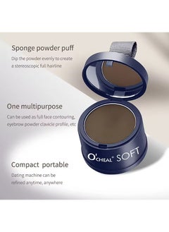 OCHEAL Soft Mist And Ssoftness Hairline Powde,Hairline Powder Magical Instantly Hair Line Shadow Quick Cover Hair Root Concealer with Puff Touch Root Cover Up for Thinning Hair Waterproof (Deep Coffee Color)  - Image 4