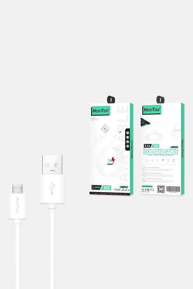 HooToo HTO13 1 Meter USB Data Cable, White 