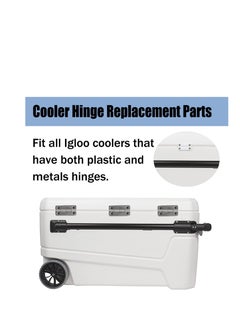 KASTWAVE 4 Pack Heavy Duty Stainless Steel Hinges, High Strength Cooler Replacement Parts, Cooler Hinges with Screws for Igloo Ice Chests  - Image 2