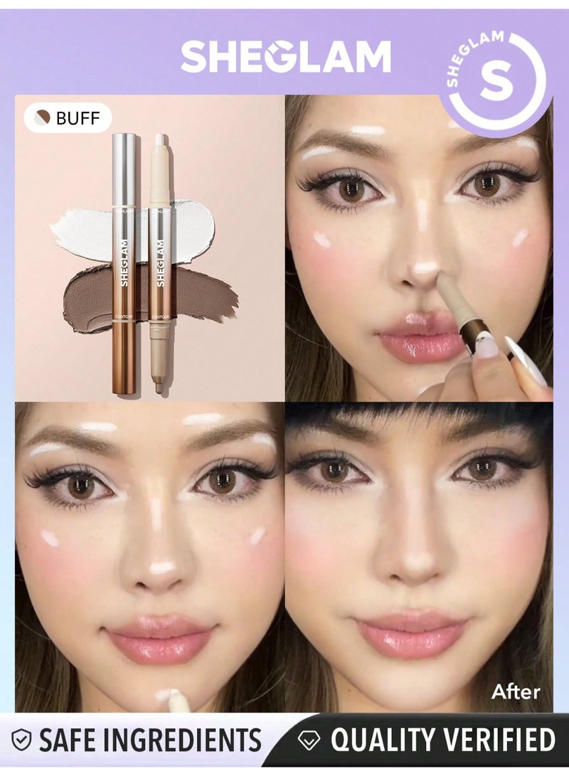SHEGLAM SG Fine Line 2In1 Nose Contour & Highlight Pen-Buff Buff - Image 2